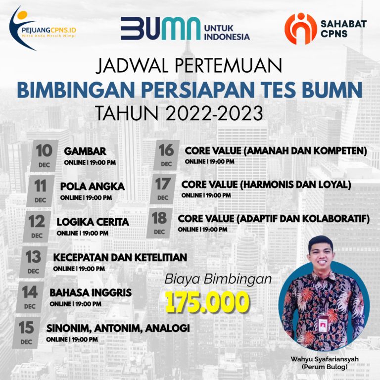 BIMBINGAN PERSIAPAN TES BUMN
